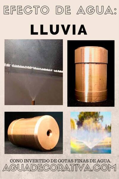 Boquillas para Fuentes de Jardín efecto Lluvia.