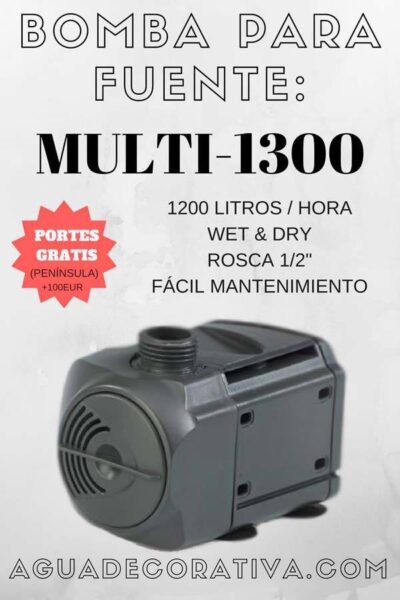 Bombas para fuentes de jardín, estanques, cascadas, chorros. Motores de agua para fuente.